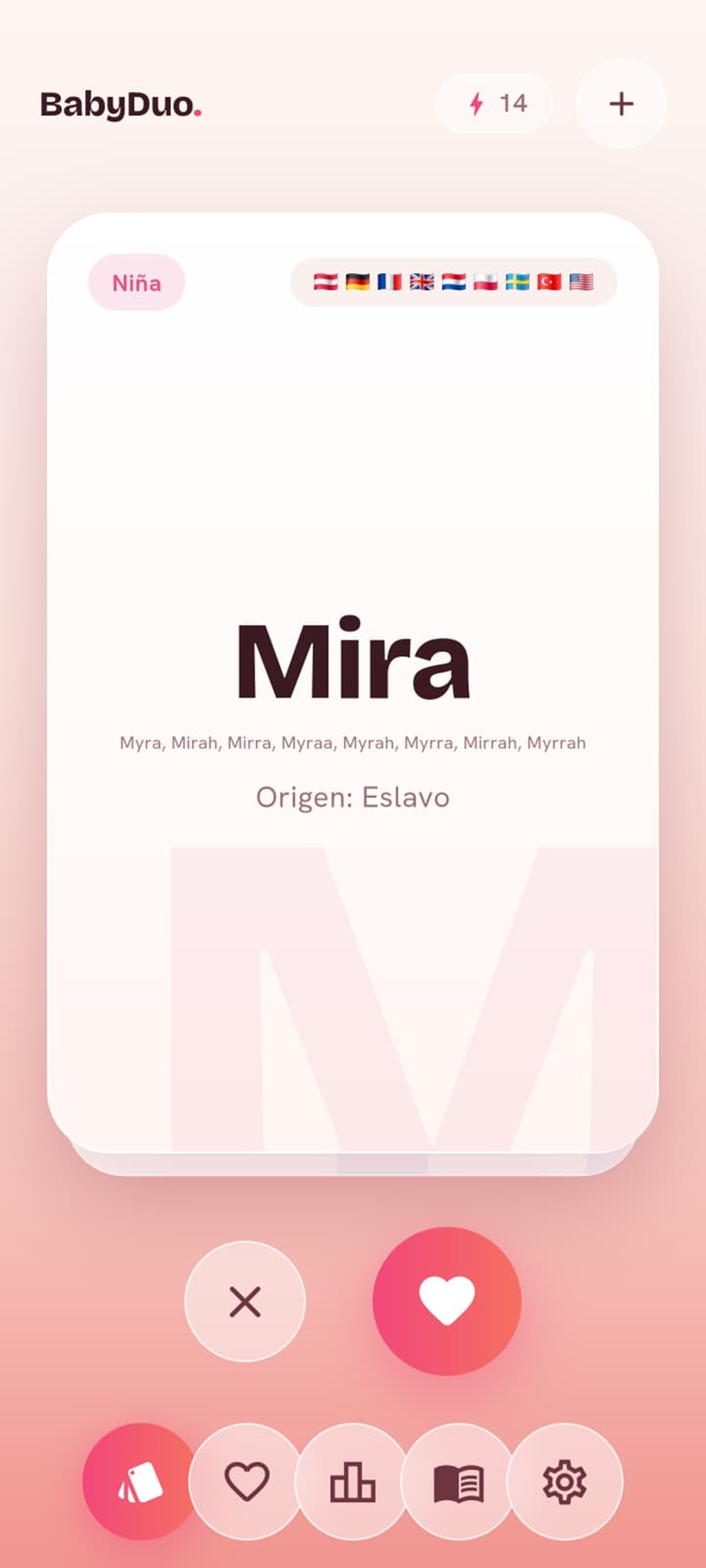 Descubre nombres que te encantan